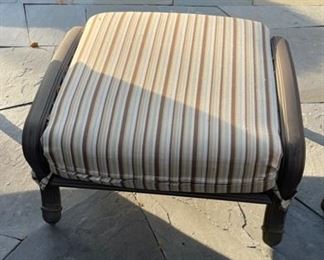 Brown Jordan Ottoman with Sunbrella Cushion.