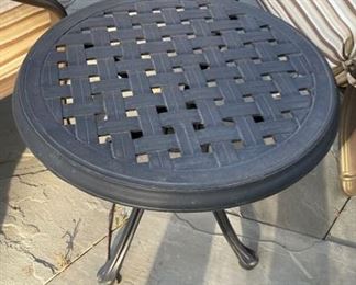 Brown Jordan Wrought Iron Side Table.