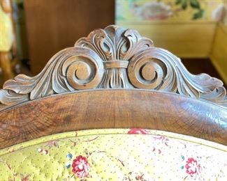 Antique Settee. Measures 45" W x 24" D x 17" Seat Height. Photo 2 of 3.