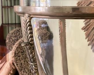 Brass & Glass Hurricane. Photo 2 of 2.