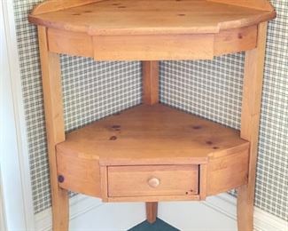 Pine Corner Shelf Unit.