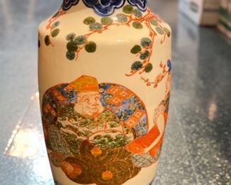 Happy Buddha Chinoiserie Vase. Photo 1 of 2.