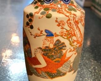 Happy Buddha Chinoiserie Vase. Photo 2 of 2.