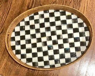 Mackenzie-Childs Country Check Serving Tray. Photo 1 of 3.