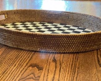 Mackenzie Childs Country Check Serving Tray. Photo 1 of 3.