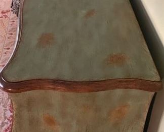 Honquest Bombe-Style Chest of Drawers. Measures 41" W x 19" D x 35" H. Photo 3 of 5.