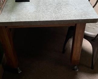 RH Baby & Child Vintage Schoolhouse Large Play Table with Sheet Metal Top & Casters. Measures 44" L x 30" W x 23" H. Photo 2 of 2.