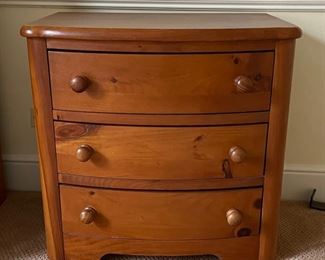 Pine Bedside Table. Measures 25" W x 17" D x 34" H.