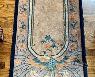 Art Deco Prayer Rug. Measures 2’ x 3’ 10”.