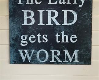 The Early Bird Gets The Worm Wall Art.