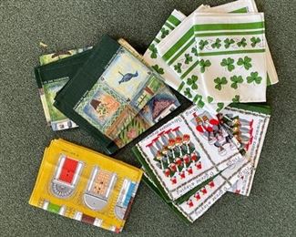 Assorted Irish Linen Tea Towels.