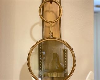 Pair of Brass Magnifying Glass Wall Sconces. Photo 1 of 2.