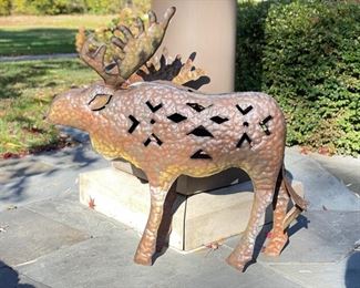Metal Moose Sculpture.