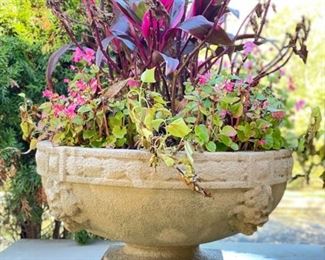 Cast Concrete Planter - 2 available.