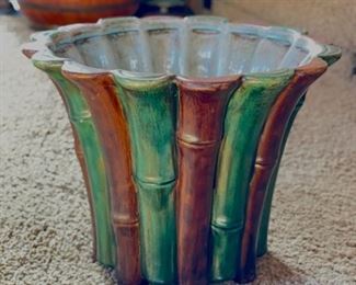 Faux Bamboo Planter.