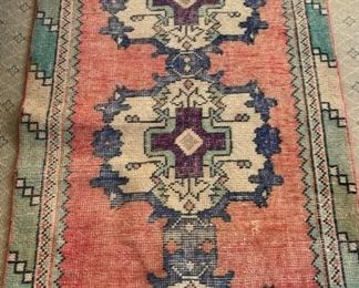 Vintage Persian Rug. Measures 5’ 3” x 2’ 9”.
