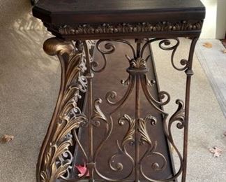 Decorative Metal Scroll Console. Photo 2 of 2.