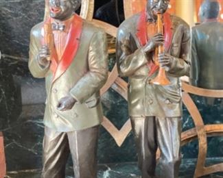 Set of 8 New Orleans Jazz Carved Wood Jazz Musicians. Photo 3 of 5.