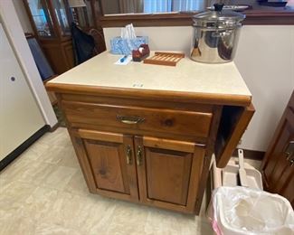 Kitchen Island 48 (with drop-leaf extension) x 25 1/2 x 36 tall