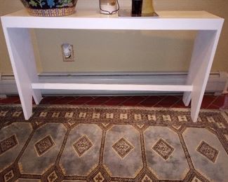 White Console Table,