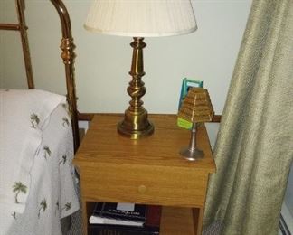 Nightstand and lamps,