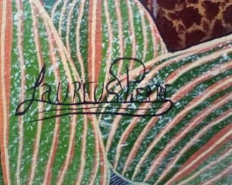 The signature on the Tiger Artwork,