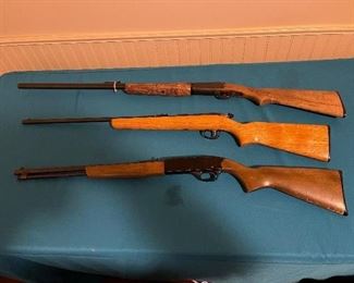 3- guns Winchester model 190 Remington model 514 and savage arms 12 gauge shotgun model 94 