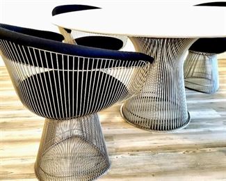 Mies van der Rohe, Platner for Knoll dining set with Carrera Mable top, newly reupholstered $8,795 or bid #3
DELIVERY INCLUDED with Full Price purchase to greater Vancouver area.