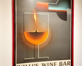 WILLI'S WINE BAR Poster $450 or bid #35