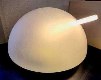 Postmodern Murano Glass white neon table lamp by Designer/Architect UMBERTO RIVA $695 or bid #10