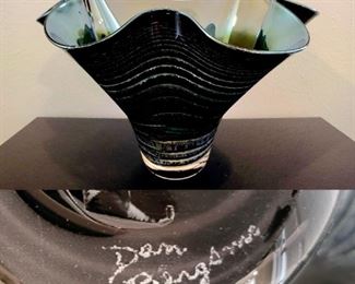 DAN BERGSMA Glass Studios free from vase $295 or bid #42
