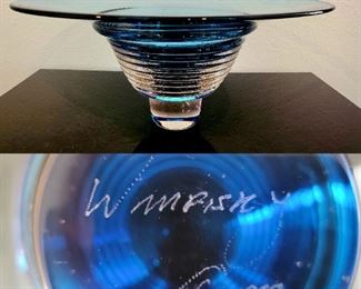 1988 JONATHON WINFISKY art glass "Saturn Bowl" $225 or bid #29