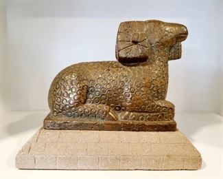 Ram sculpture by CLEO HARTWIG $149 or bid #28