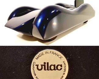 VILAC carved wood race car with metallic blue finish $165 or bid #43