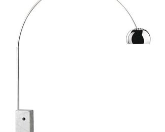 FLOS Arco Floor Lamp, Carrera marble base (missing one piece of the arc) $595 or bid #57