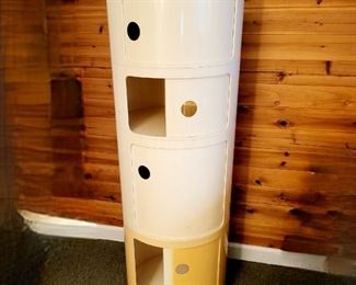 Vintage KARTELL stacking cylinder tower storage,  white #76
