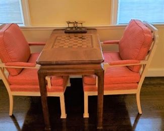 Games table. Checkers and Backgammon
