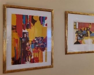 Two Nicola Simbari signed and numbered serigraphs. Nicely framed (Wally Findlay Gallery). 