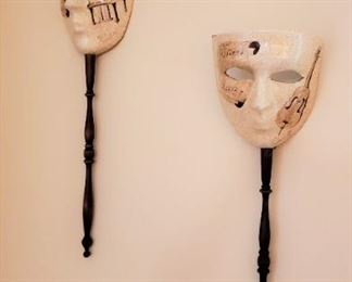 Pair of decorative masks