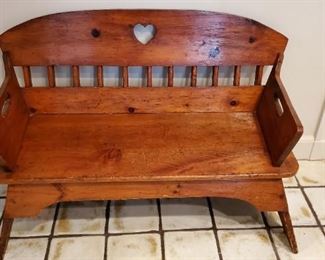 Antique Amish buggy bench