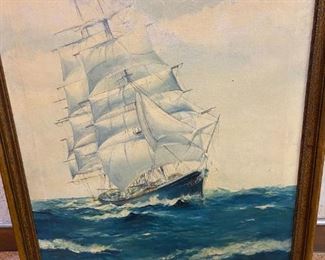 Two ship portraits by W.F. Collum