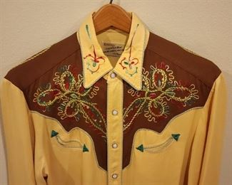 Vintage California Ranchwear embroidered, pearl snap shirt