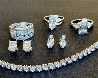 Epiphany Diamonique sterling jewelry 