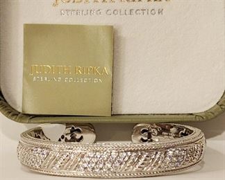 Judith Ripka sterling and CZ bracelet