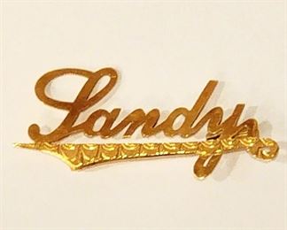 18k gold "Sandy" brooch