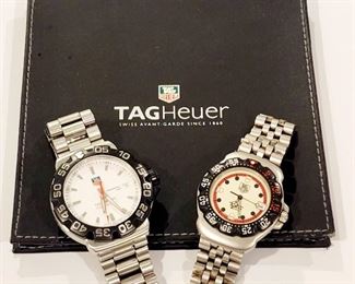 2 men's Tagheuer watches