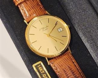 Vintage 14k gold mens watch