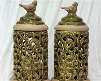Valerie Parr Hill large ceramic bird lanterns