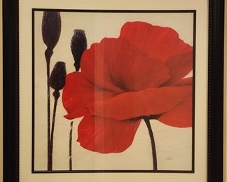 Large Framed Red Poppy by Ivo Stoyanov