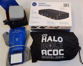 Halo Bolt AC/DC portable power and jump, Halo Pocket Power 6000, Halo Power Cube 10000